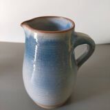 blue enamelled Roger Jacques stoneware pitcher
