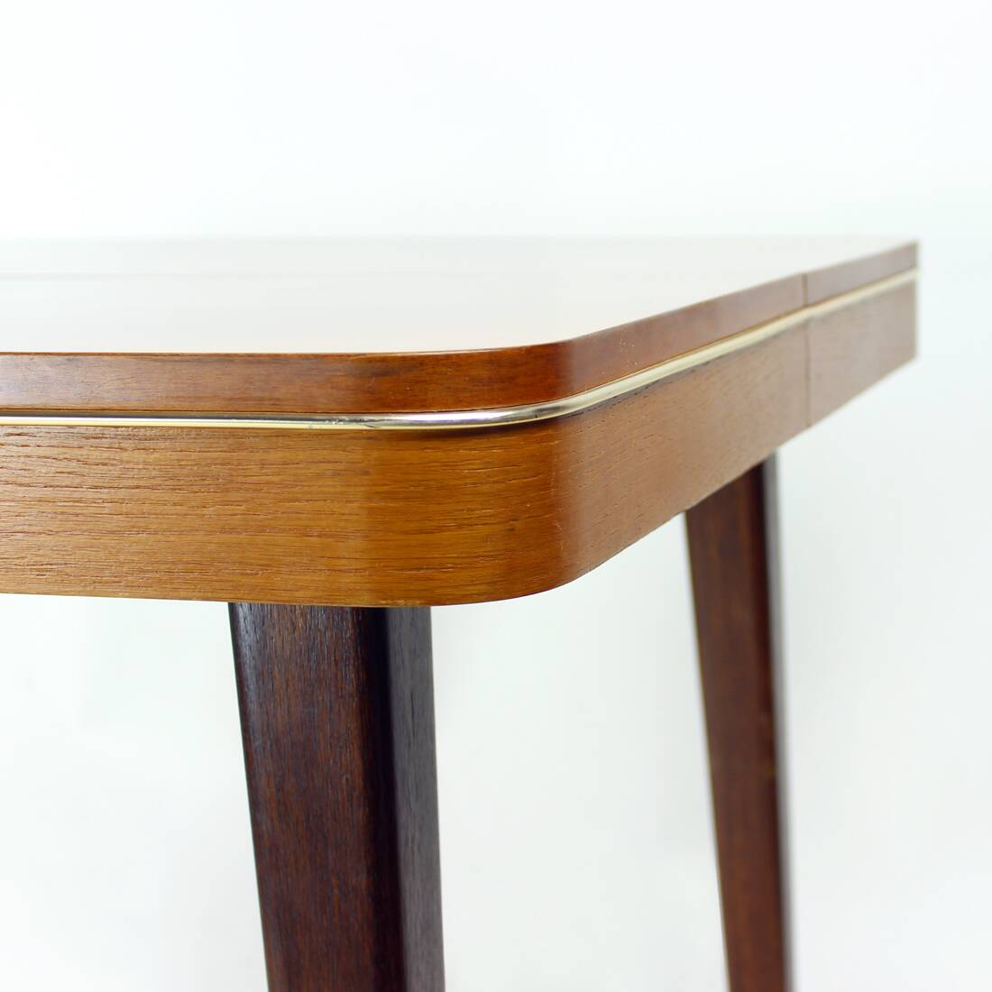 Extendable Square Dining Table In Walnut By Jitona, Czechoslovakia 1968