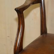 Antique George Hepplewhite captain's chair 1880 leather