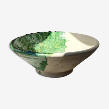 Saladier en céramique de tamegroute vert émeraude