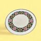 Antique ceramic trivet - floral decoration