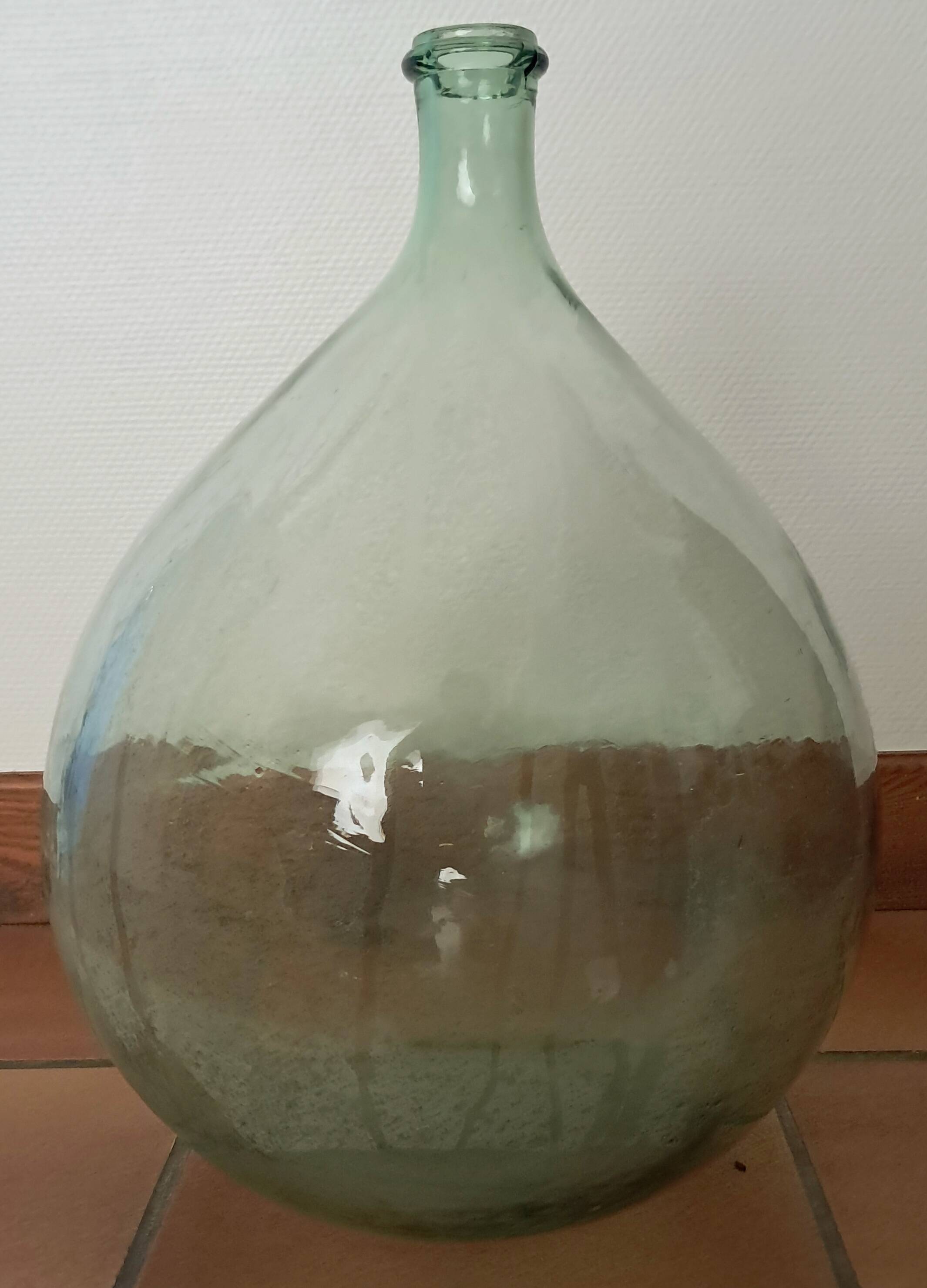 Clear glass demijohn