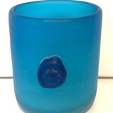 Blue Blown Glass Vase