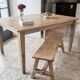 Farm table and bench ("A frame") in solid French oak.
