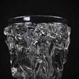Unsigned Lalique Bacchantes vase in clear crystal, mid-20th century