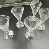 Service a liqueur en cristal décoré fin XIX