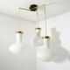 Stilnovo Three-Light Pendant, 1950s