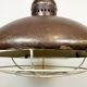 Large Brown Industrial Lamp with Iron Grid, 1960s