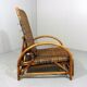 Chaise longue en rotin bicolore du milieu du siècle Années 1960