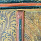 Antique Folk Art Hand Painted Cabinet, circa 1850