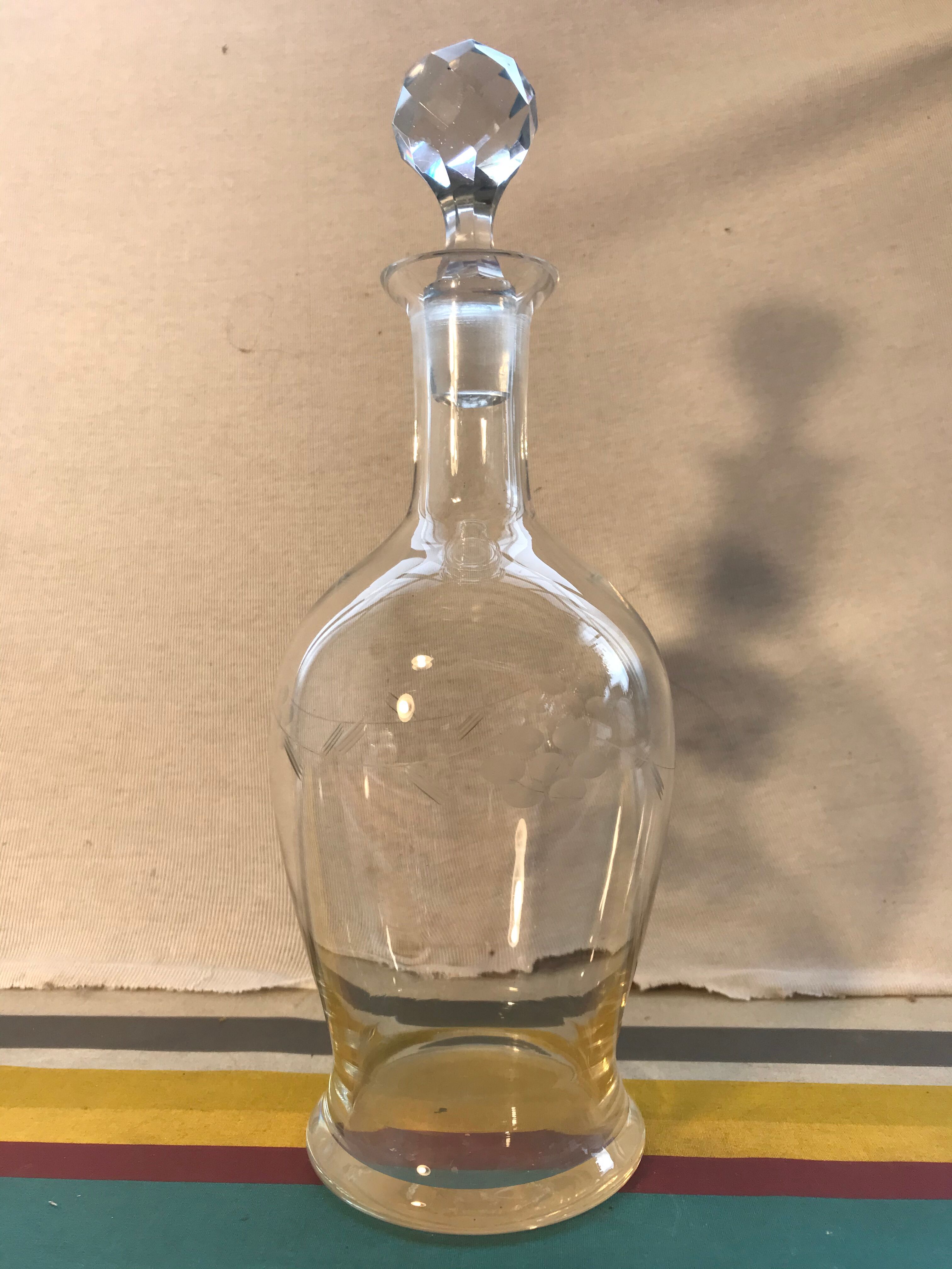 Former crystal carafe chiselled