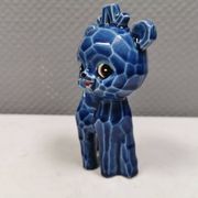 A Japanese ceramic “toy” from the 70s, blue Kawaii animal deer figurine.