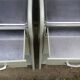 Pair of metal bedside tables from the 1950s.