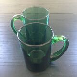 Paire de mugs verts épais