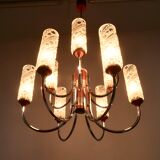 Lustre en teck du milieu du siècle années 1960