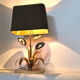 Lampe de table en agate vintage en laiton, années 1970
