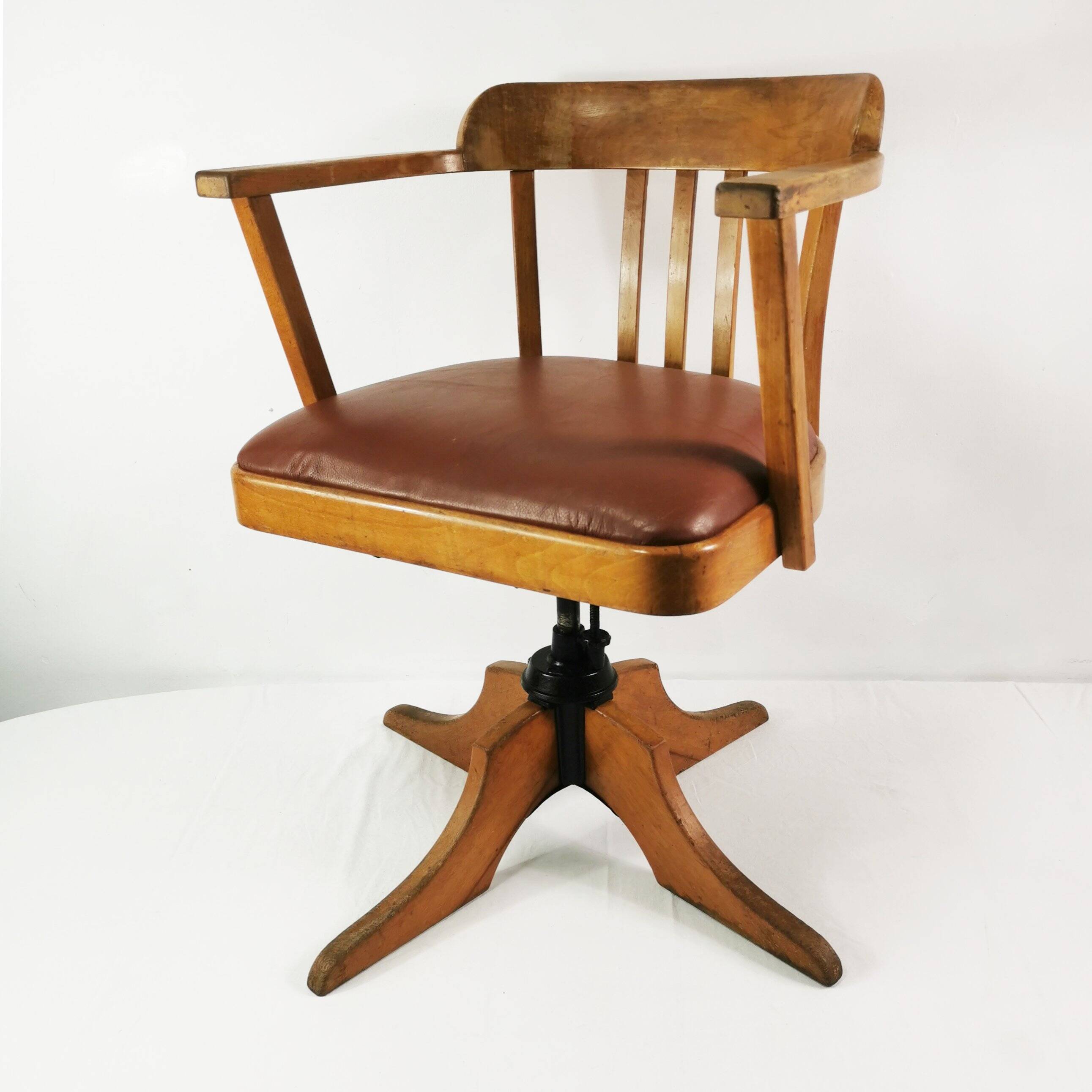 Chaise de bureau Art Déco, Ehapa, Danemark, années 1930