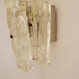Vintage lucite wall lamp in ice glass model 1970s