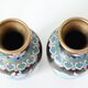 Paire de petits vases en émail cloisonnés Chinois vintage