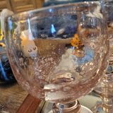 6 bubble blown glasses 70's