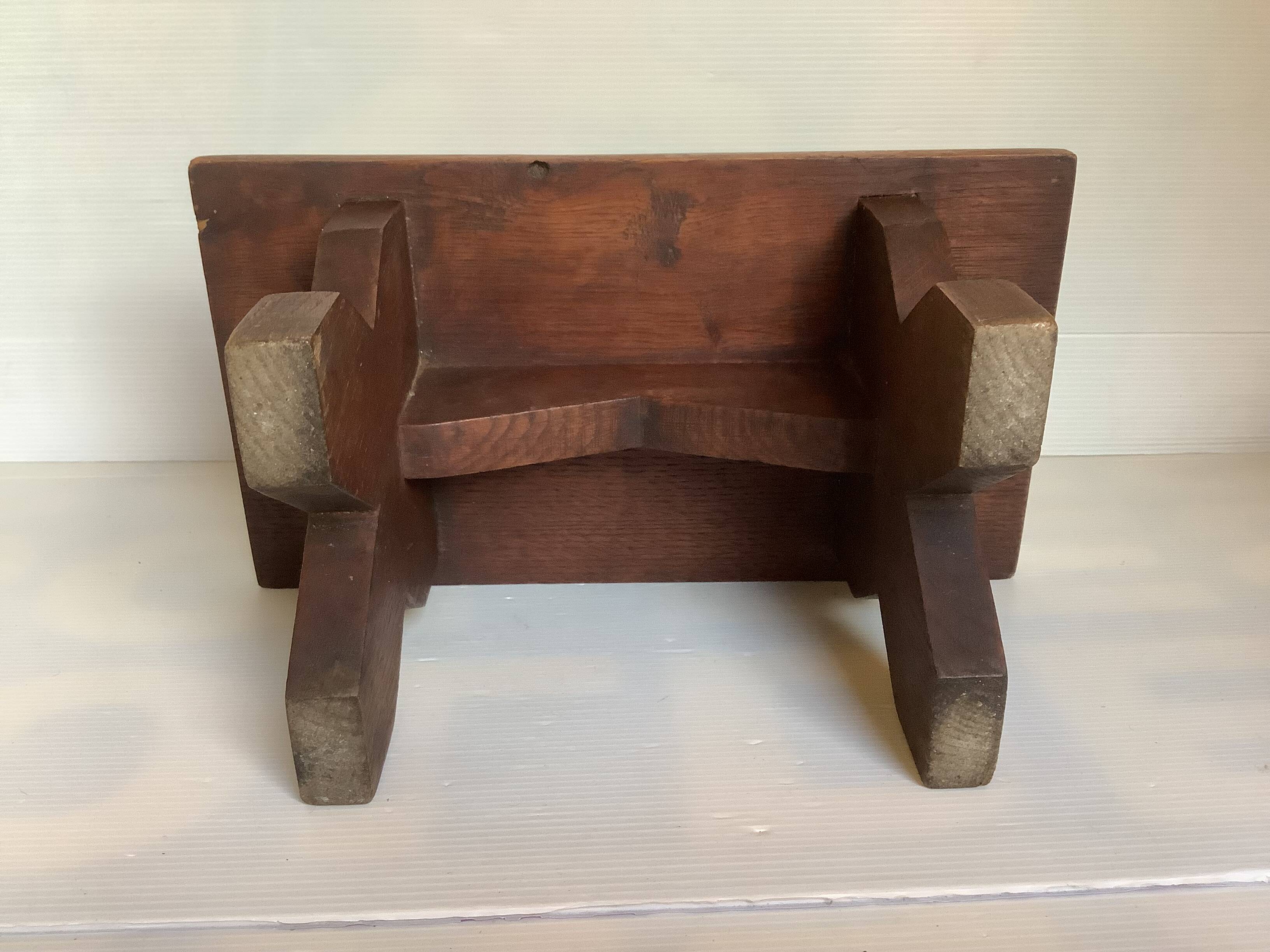 Small wooden stool bench step
