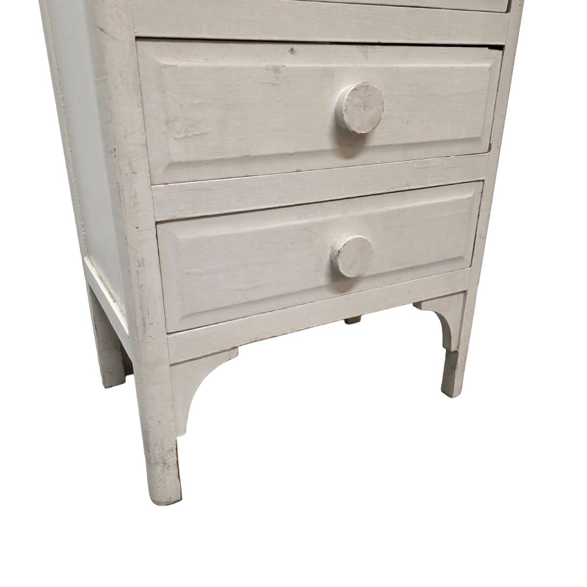 Commode ancienne française blanche/grise, début des années 1900