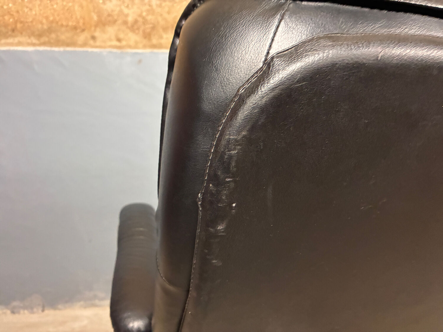 Unico Danish design chrome hocker leather  recliner