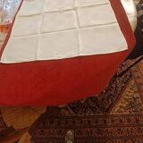 White linen damask napkins Monogram JM