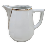 White and gold porcelain pitcher