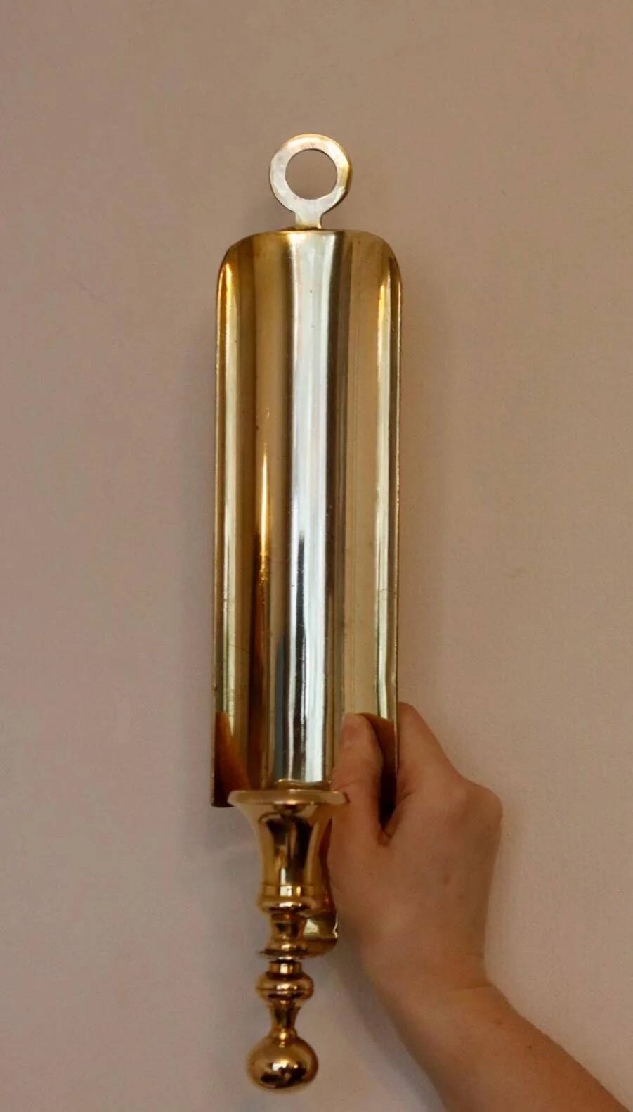 Pair of mid-century Swedish brass sconces