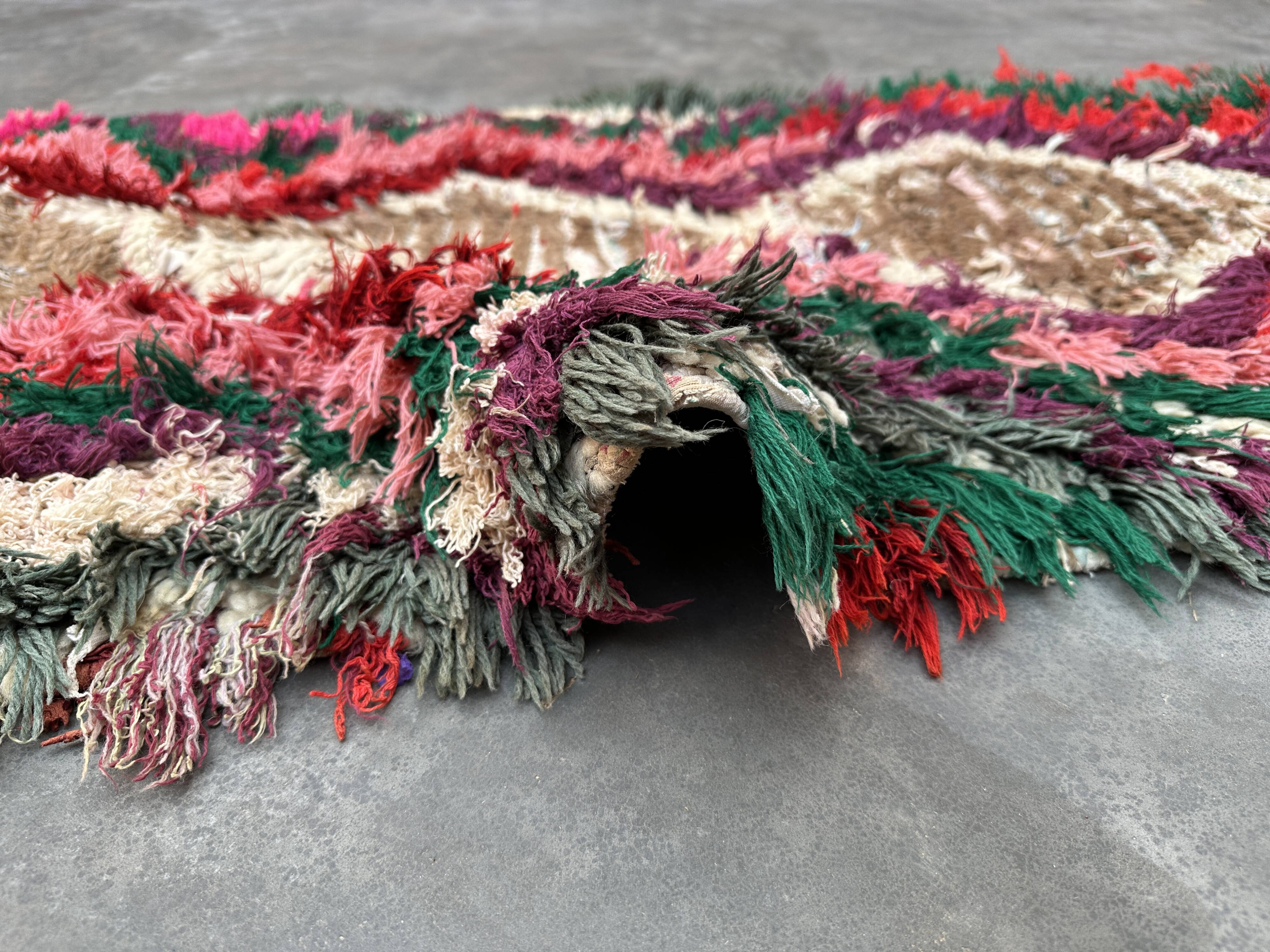 Colorful Azilal Berber rug - 136 x 66 cm