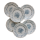 6 flat plates in iron earth Pompadour earthenware factory of Clairefontaine