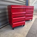 Paire de caissons Kartell 4 tiroirs Design Simon Fussell Années 1970/8