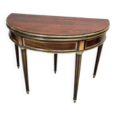 Half-moon table in mahogany from the Louis XVI period, 18th century.