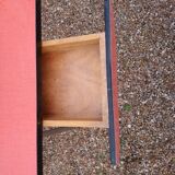 Table red Formica with extensions