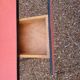 Table red Formica with extensions