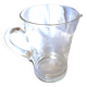 Pichet en verre soufflé décoré de petites fleurs