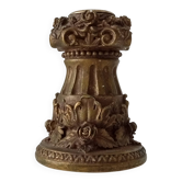 Vintage candlestick Gargoyles studio in golden resin