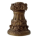 Vintage candlestick Gargoyles studio in golden resin