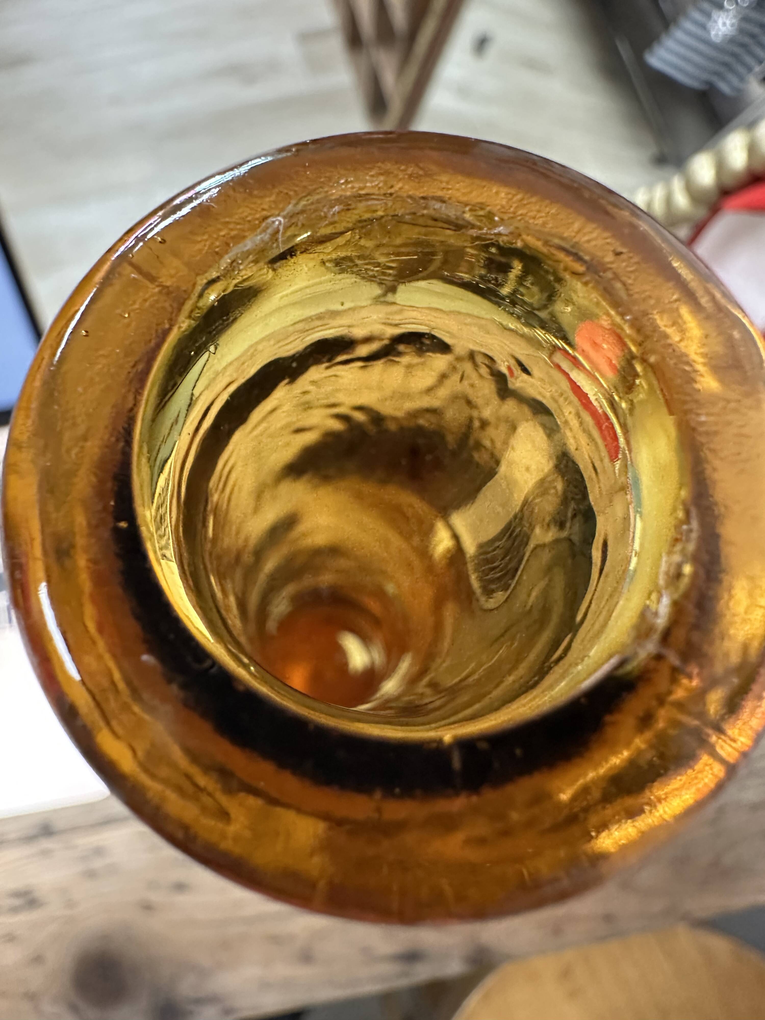 Large Italian Empoli glass carafes
