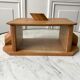 Art Deco box in beech and glass 30s