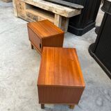 Pair of Scandinavian teak bedside tables