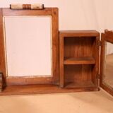 Old showcase - art deco mirror in burmese teak