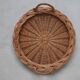 Vintage rattan and glass tray