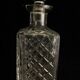 Whisky service including 1 carafe and 5 cups cut crystal mugs