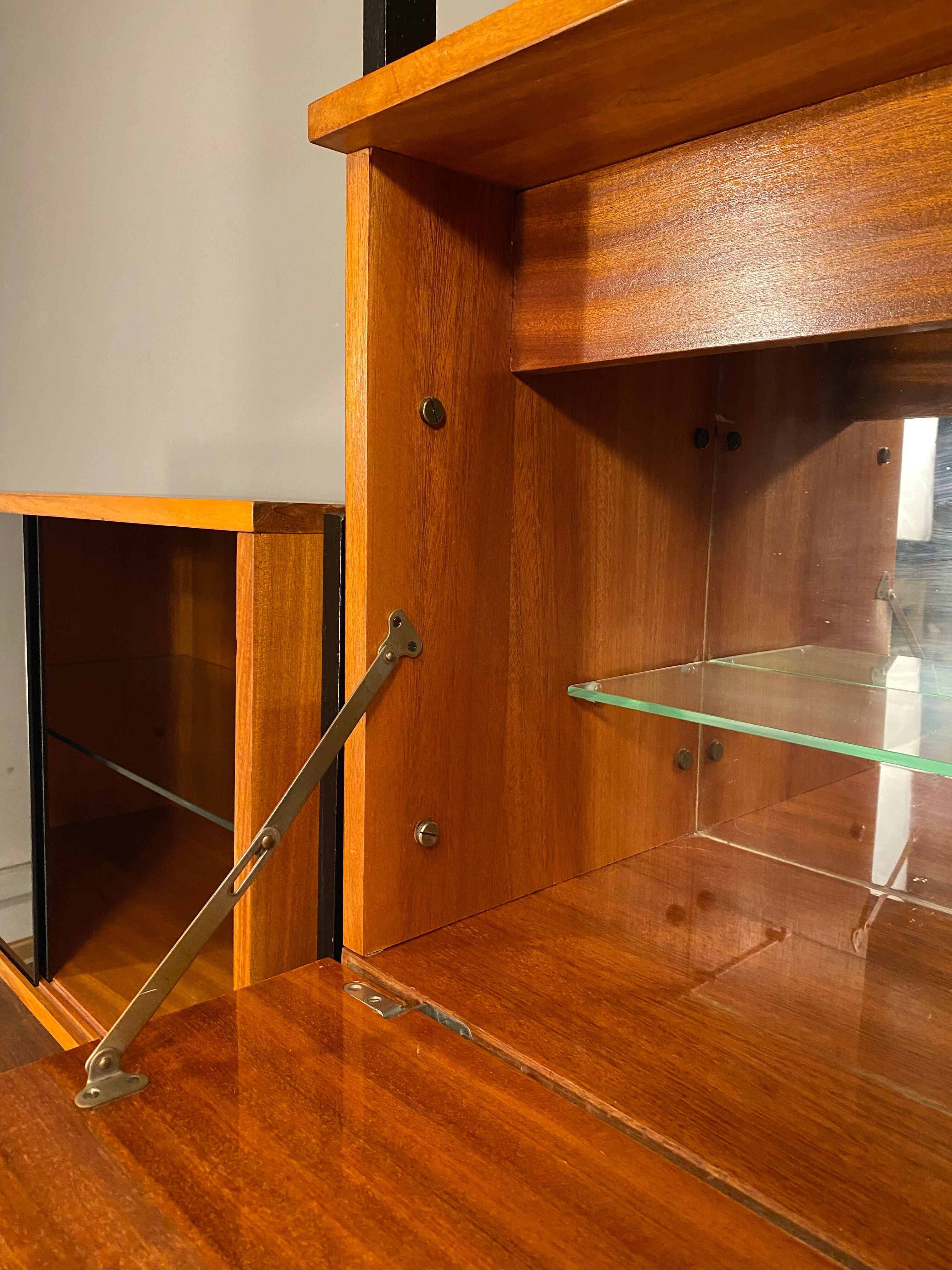 Book case Modular Walnut vintage 60’