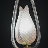 Elgant Pink Art Decò Barovier e Toso Pendant Light Murano Glass, 1940s