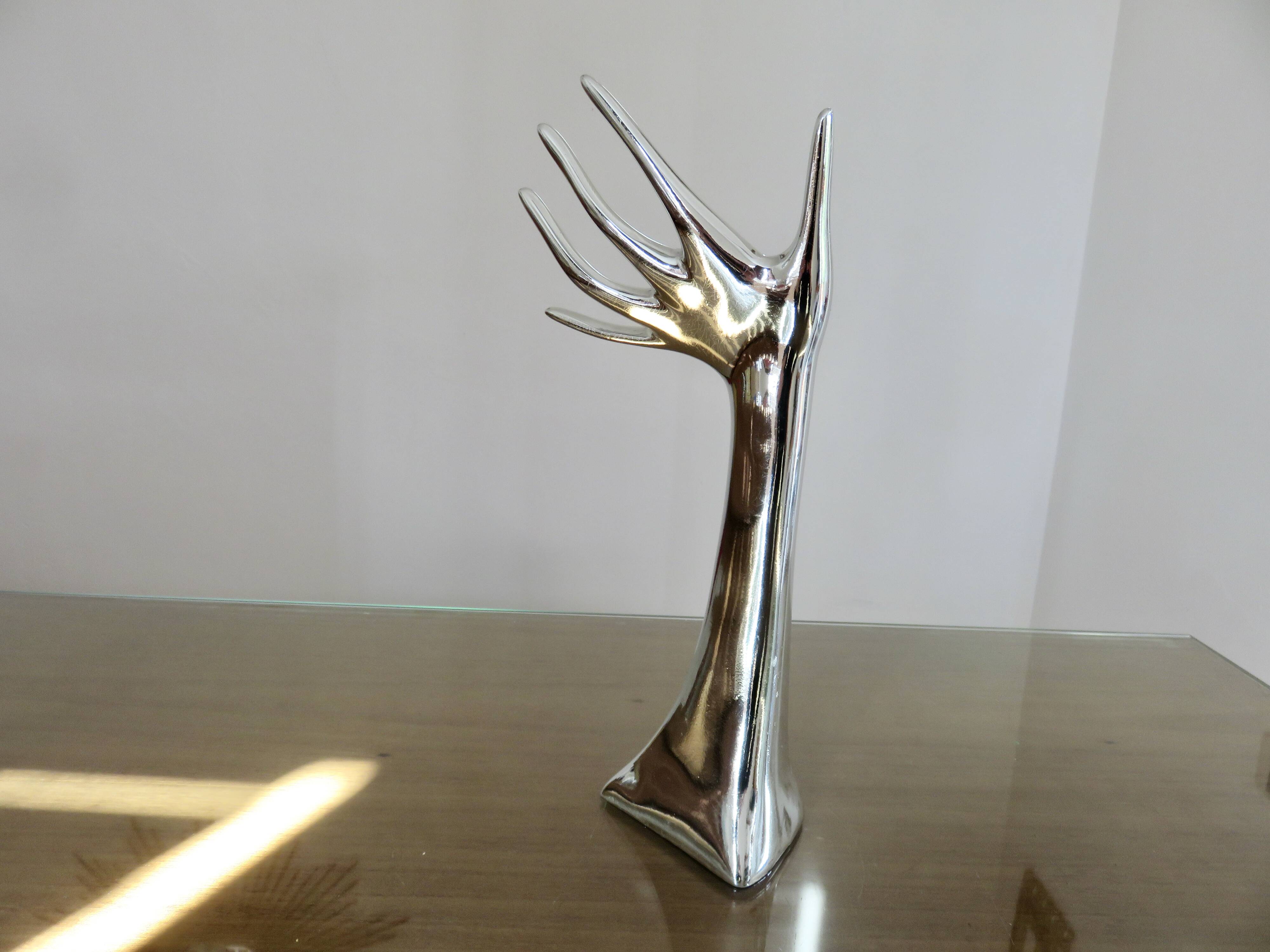 Hand ring sizer in chrome resin vintage 2000s