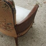 Pair of armchairs in walnut 1930