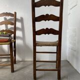 Rustic handcrafted oak chairs 1900